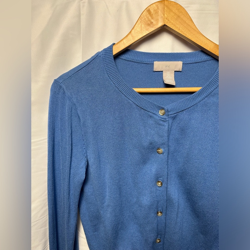 H&M Electric Blue Loose Fit Cardigan NWOT